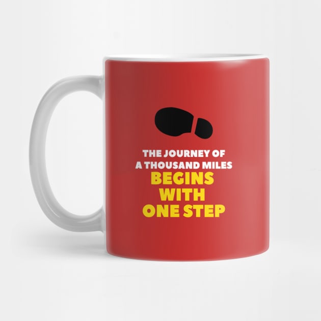 The journey of a thousand miles begins with one step T Shirt, Footprints Tee Shirts by robertchoi